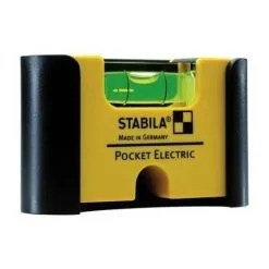 MINI NIVEAU À BULLE EN PLASTIQUE POCKET ELECTRIC STABILA 18115 GAMME(S) DE MESURE 6