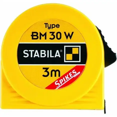 Stabila Mètre-ruban De Poche BM 30 W, 3 M / 10 Ft, Avec Affichage Des Dimensions Intérieures Et Crochet Spikes - 16457 1 Stabila Mètre-ruban De Poche BM 30 W, 3 M / 10 Ft, Avec Affichage Des Dimensions Intérieures Et Crochet Spikes - 16457