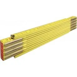 Règle Graduée Pliante En Bois Jaune 2m Jaune Stabila